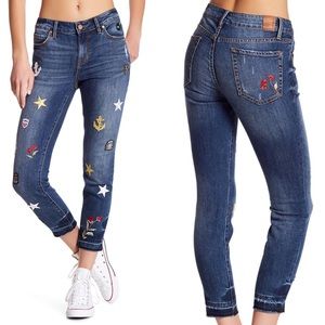 Level 99 Amber Slouchy Skinny Jeans, Patches  27